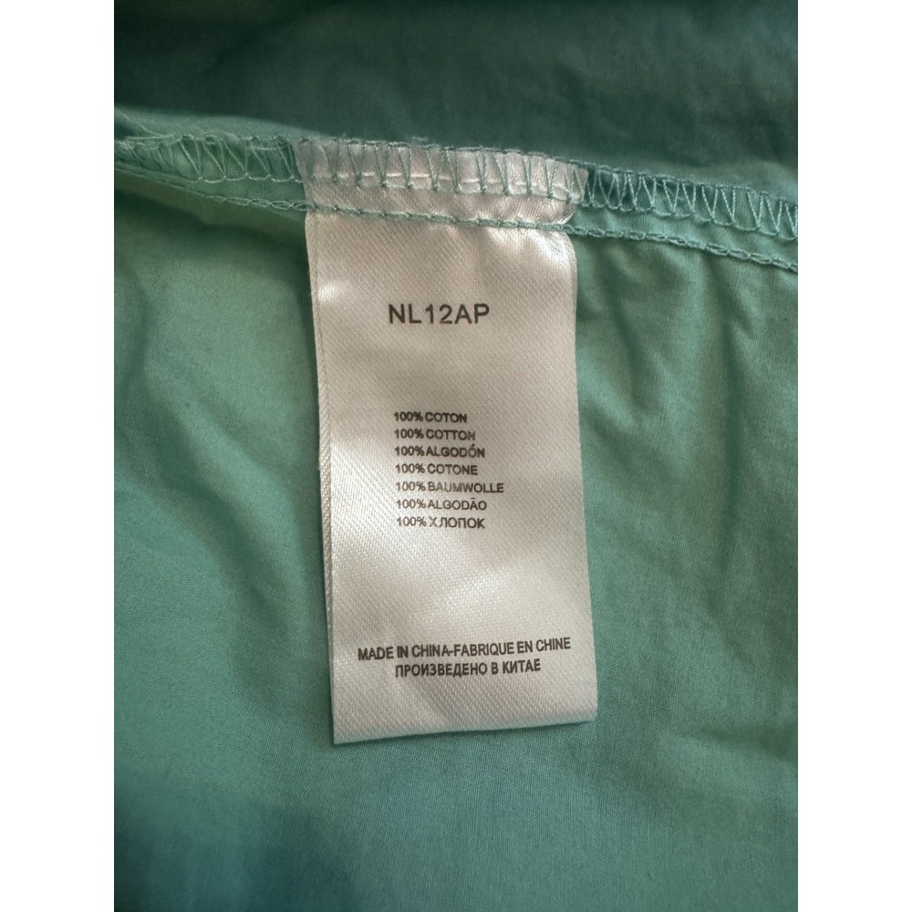 Boutique Lili Sidonio Sun Dress In Green‎ With Buttons, Cuff Sleeves Size Large - Picture 6 of 8